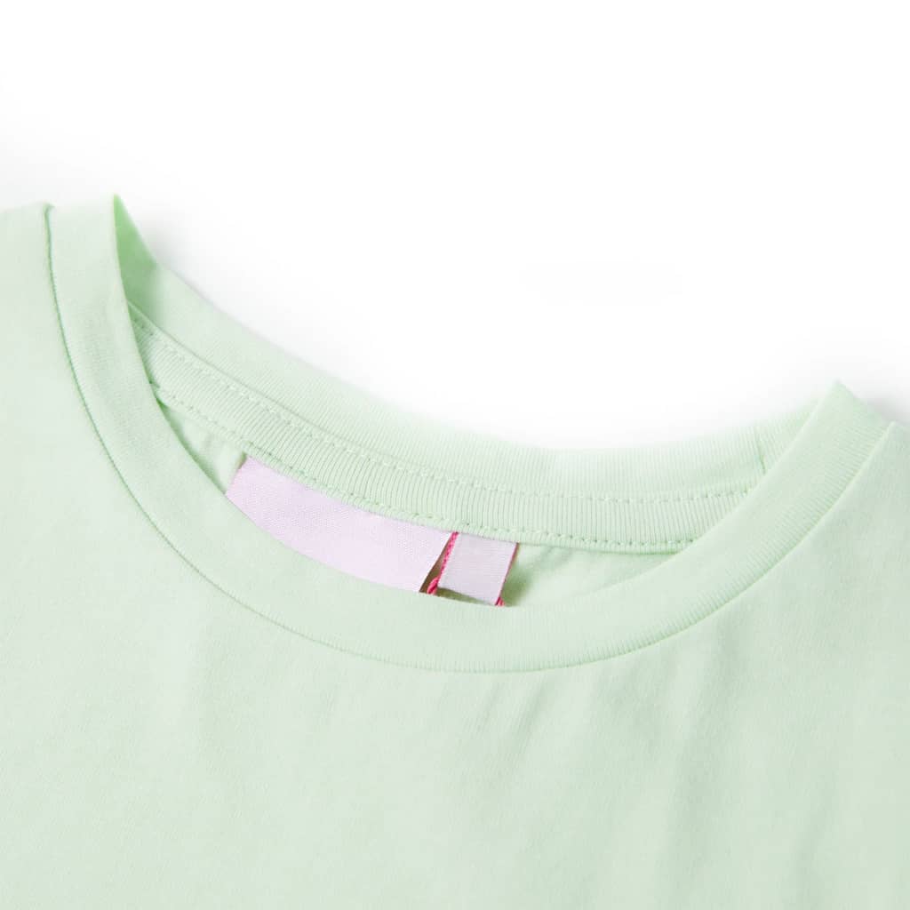 VidaXL Kindershirt met kapmouwen 140 zachtgroen