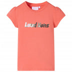 VidaXL Kindershirt met kapmouwen 104 koraalkleurig