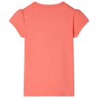 Vidaxl kindershirt met kapmouwen 116 koraalkleurig