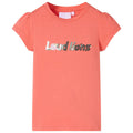VidaXL Kindershirt met kapmouwen 128 koraalkleurig