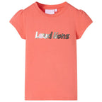 Vidaxl kindershirt met kapmouwen 140 koraalkleurig