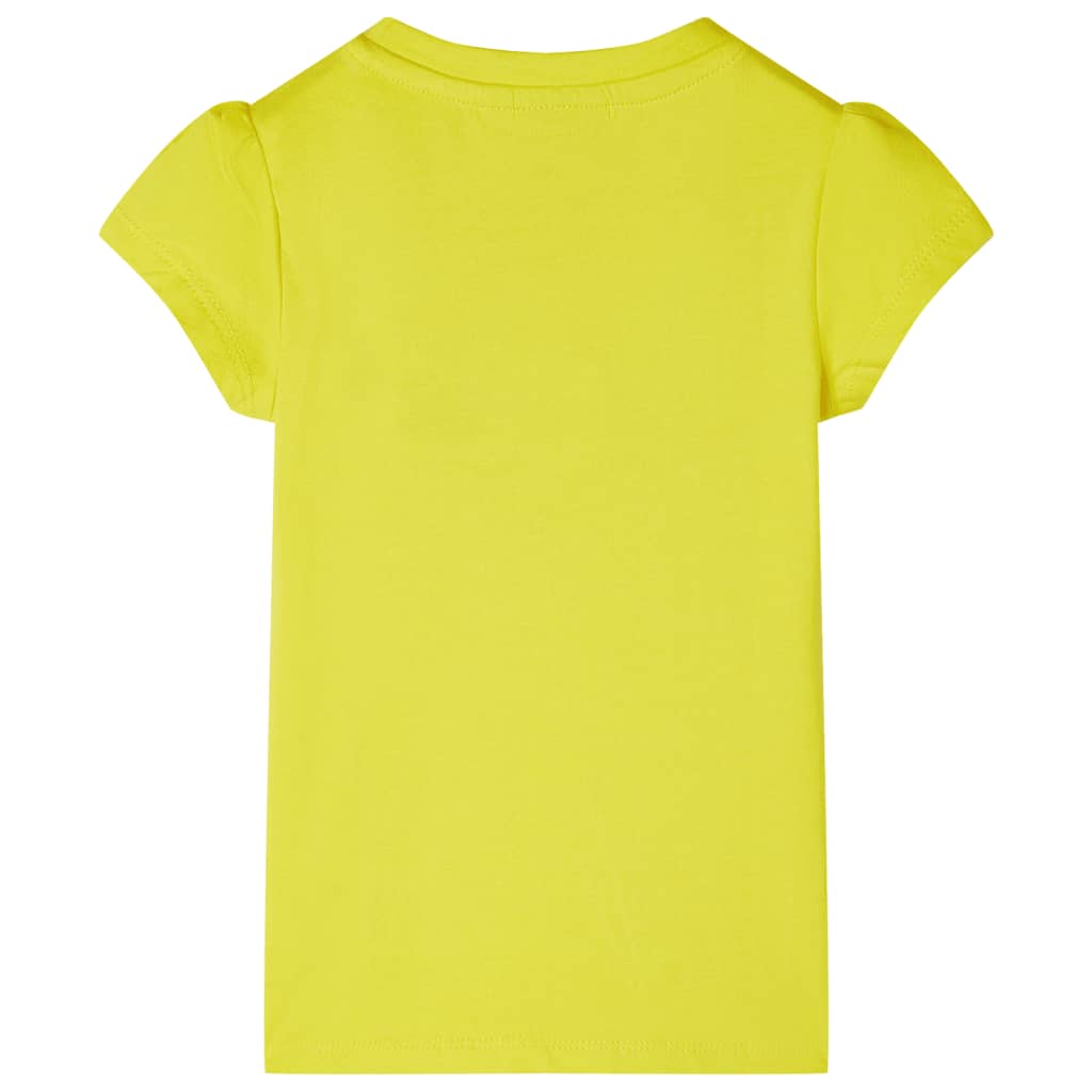 VidaXL Kindershirt met kapmouwen 92 felgeel