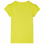 VidaXL Kindershirt met kapmouwen 104 felgeel