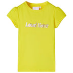 VidaXL Kindershirt met kapmouwen 116 felgeel