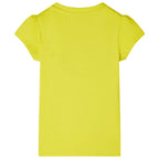 VidaXL Kindershirt met kapmouwen 116 felgeel