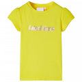 Vidaxl kindershirt met kapmouwen 140 felgeel