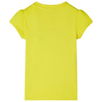 Vidaxl kindershirt met kapmouwen 140 felgeel