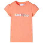 VidaXL Kindershirt met kapmouwen 104 neonoranje