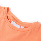 VidaXL Kindershirt met kapmouwen 116 neonoranje