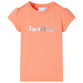 VidaXL Kindershirt met kapmouwen 128 neonoranje