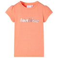 VidaXL Kindershirt met kapmouwen 140 neonoranje