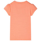 VidaXL Kindershirt met kapmouwen 140 neonoranje