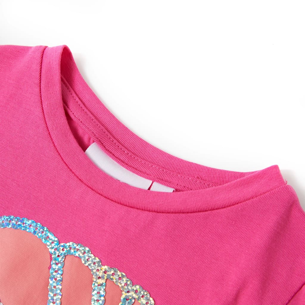Vidaxl kindershirt 128 donkerroze