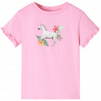 Vidaxl kindershirt met korte mouwen 104 felroze