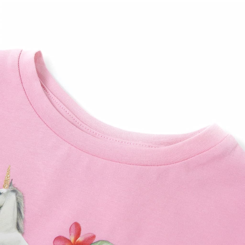 Vidaxl kindershirt met korte mouwen 104 felroze