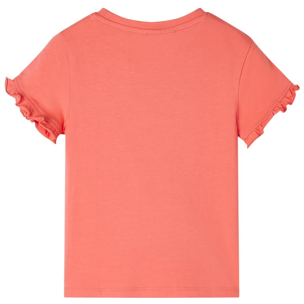 VidaXL Kindershirt met korte mouwen 92 koraalkleurig
