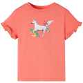 Vidaxl kindershirt met korte mouwen 140 koraalkleurig