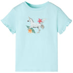 VidaXL Kindershirt met korte mouwen 92 lichtzeeblauw