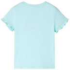 VidaXL Kindershirt met korte mouwen 92 lichtzeeblauw