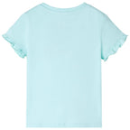 Vidaxl kindershirt met korte mouwen 128 lichtzeeblauw