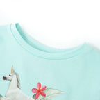 VidaXL Kindershirt met korte mouwen 140 lichtzeeblauw