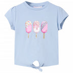 Vidaxl kindershirt 128 blauw