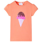 VidaXL Kindershirt 92 neonoranje