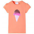 VidaXL Kindershirt 128 neonoranje