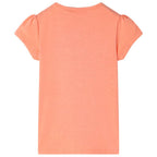 VidaXL Kindershirt 128 neonoranje