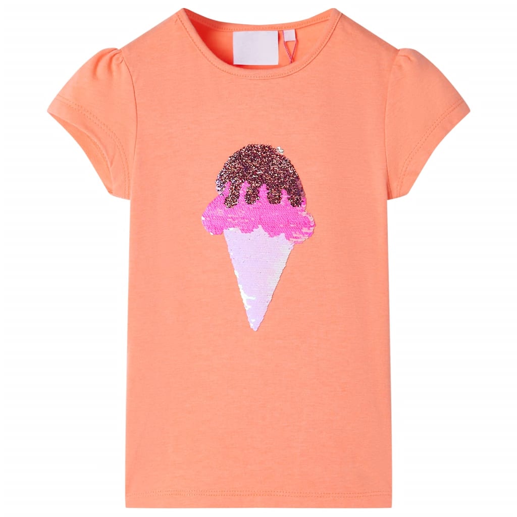 VidaXL Kindershirt 140 neonoranje