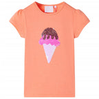 VidaXL Kindershirt 140 neonoranje
