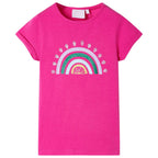 Vidaxl kindershirt 92 donkerroze