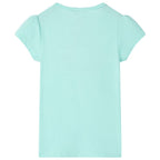 VidaXL Kindershirt 92 lichtzeeblauw