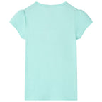 VidaXL Kindershirt 116 lichtzeeblauw