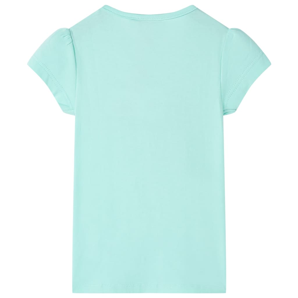 VidaXL Kindershirt 128 lichtzeeblauw
