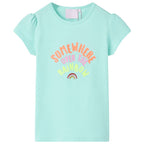 VidaXL Kindershirt 140 lichtzeeblauw