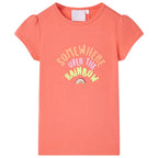 VidaXL Kindershirt 116 koraalkleurig