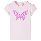 Vidaxl kindershirt met kapmouwen 104 zachtroze