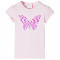 VidaXL Kindershirt met kapmouwen 140 zachtroze