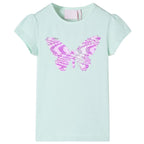 VidaXL Kindershirt met kapmouwen 92 lichtmintkleur