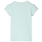 VidaXL Kindershirt met kapmouwen 104 lichtmintkleur