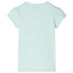 VidaXL Kindershirt met kapmouwen 116 lichtmintkleur