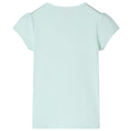 Vidaxl kindershirt met kapmouwen 128 lichtmintkleur