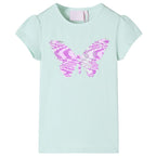 Vidaxl kindershirt met kapmouwen 140 lichtmintkleur