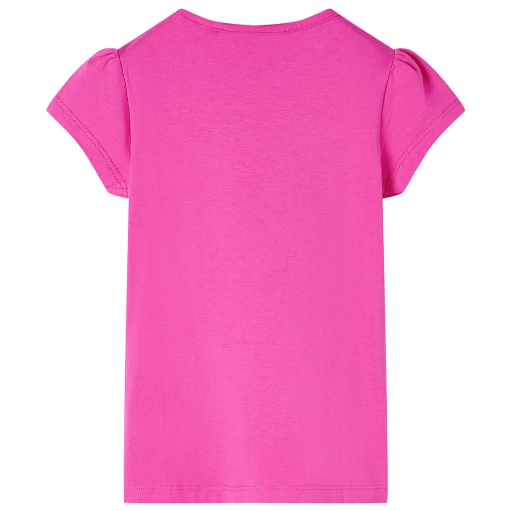 Vidaxl kindershirt met kapmouwen 104 donkerroze