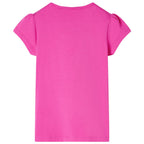 Vidaxl kindershirt met kapmouwen 104 donkerroze