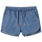 Vidaxl kindershorts 128 denimblauw
