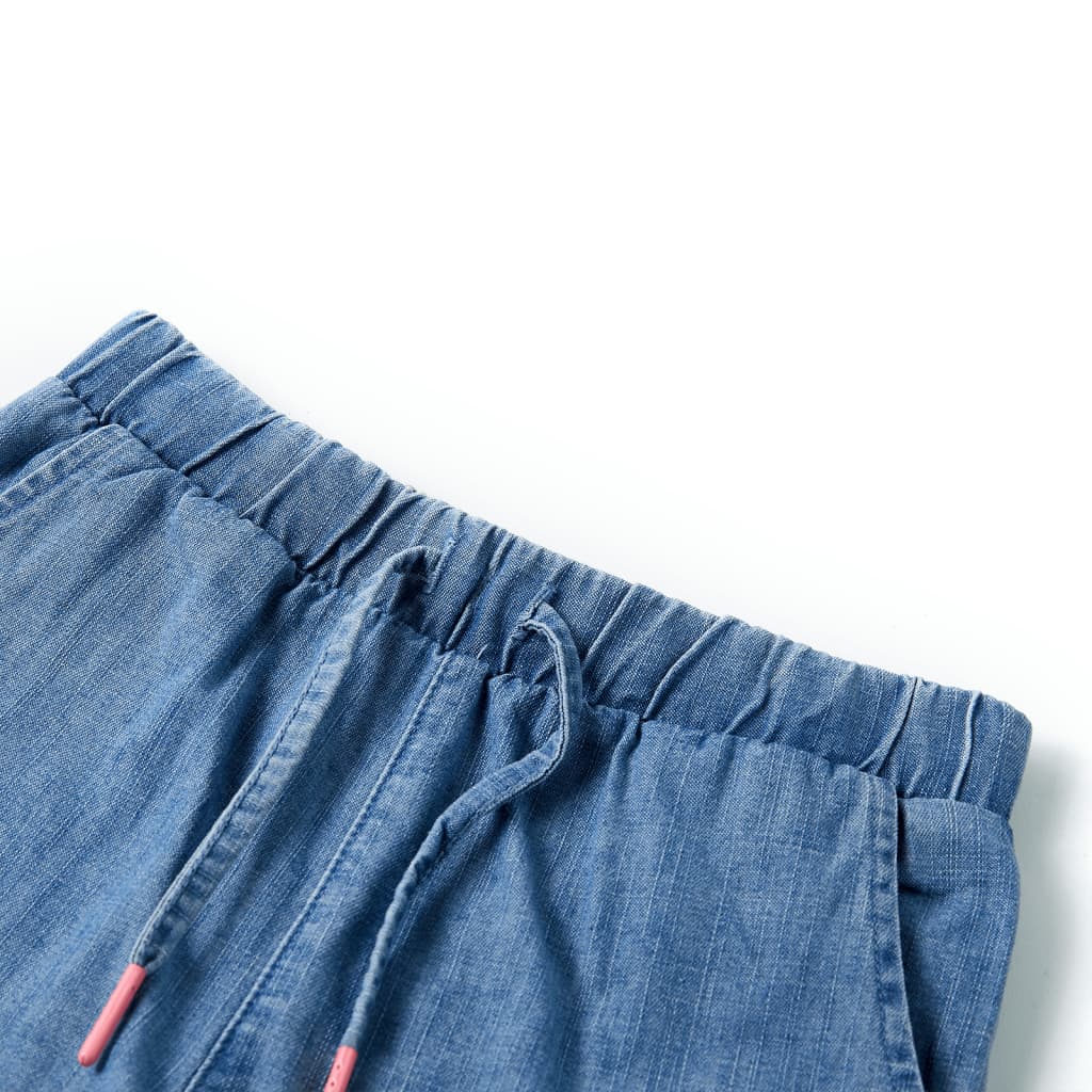 Vidaxl kindershorts 140 denimblauw