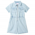 Vidaxl kinderonesie met korte mouwen 104 zachtblauw