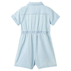 Vidaxl kinderonesie met korte mouwen 104 zachtblauw